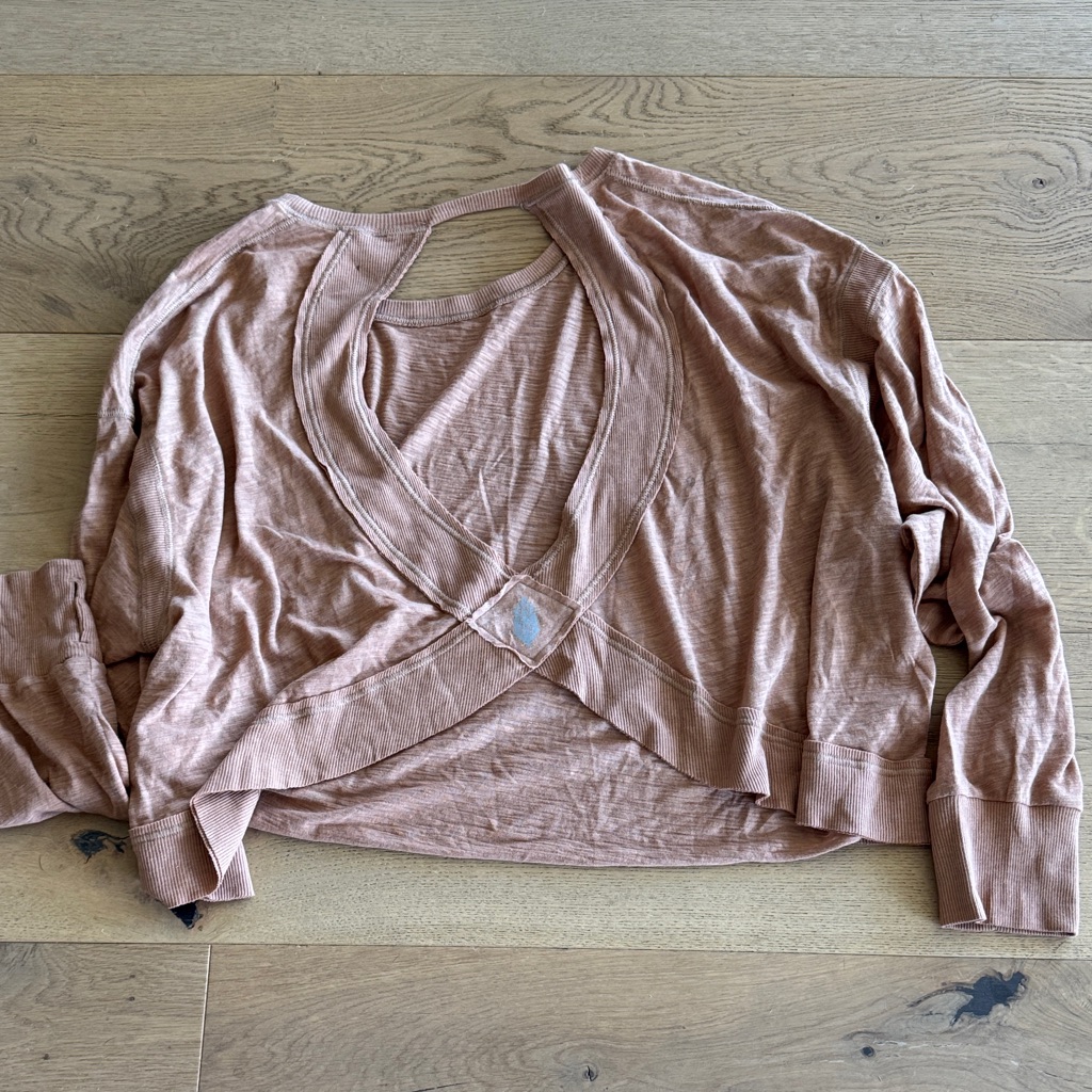 Fp Movement By Free People Long Sleeve Top In Dusty Pink